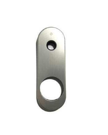 Mostrina lunga per porta blindata con foro defender argento