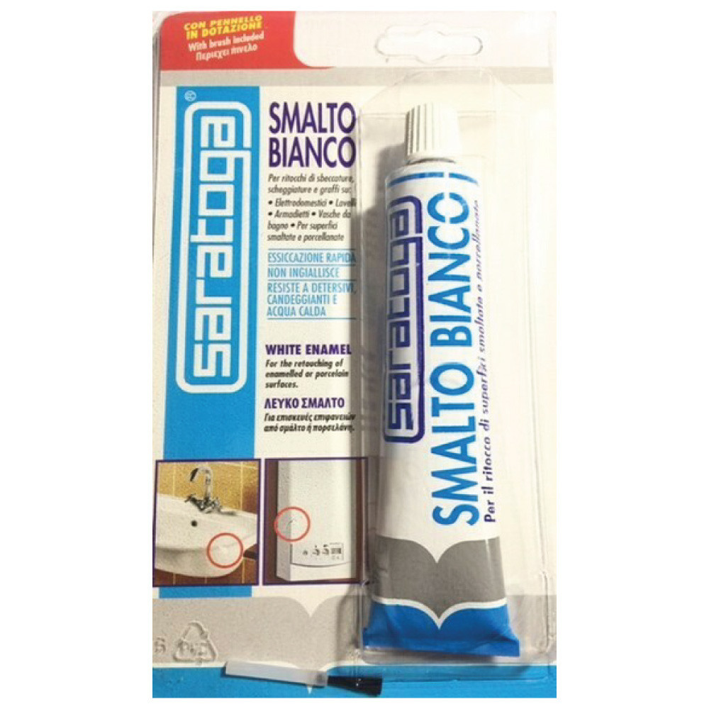 Smalto bianco per ritocchi Saratoga - 45 gr.