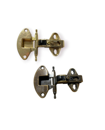 Cerniera modello Karin pressofusa per ante in battuta incasso d. 35 capitello h. 70 mm