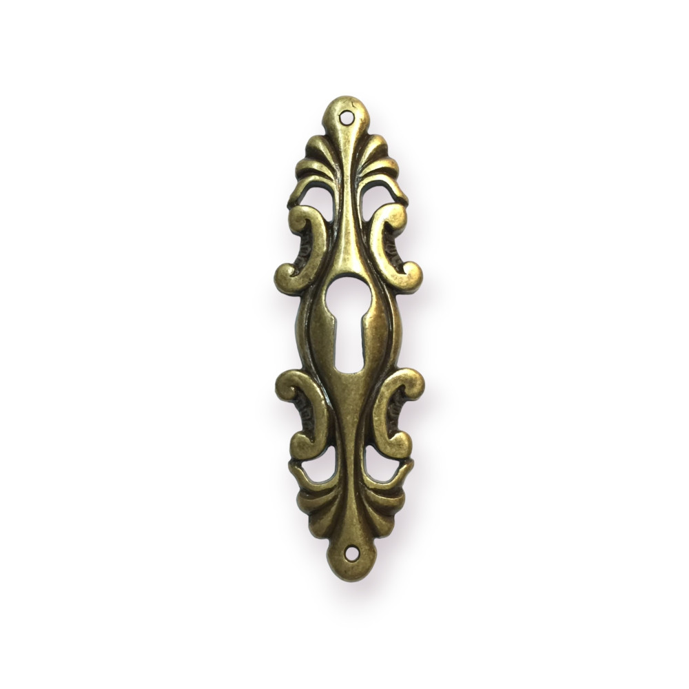 Bocchetta in zama per mobile - mm. 84x26 - antica firenze