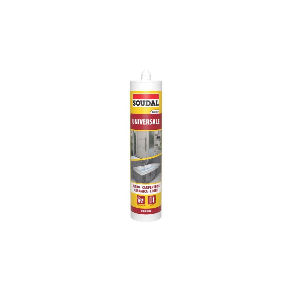 Silicone acetico soudal multiuso universale - cartuccia ml. 280