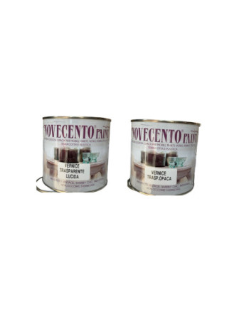 Vernice di finitura all'acqua per pittura gessosa Novecento paint - ml. 500 - trasparente