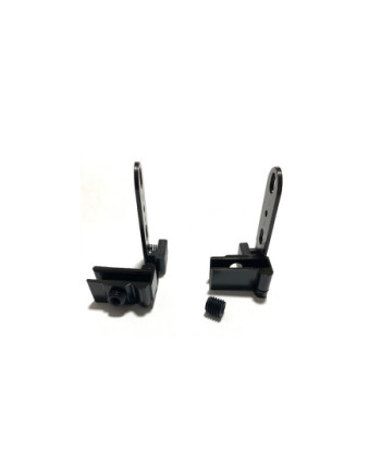 Cerniera a cardine dx-sx per vetro a filo - nero