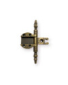 Cerniera per ante in luce bronzata - capitello h. 93 mm.