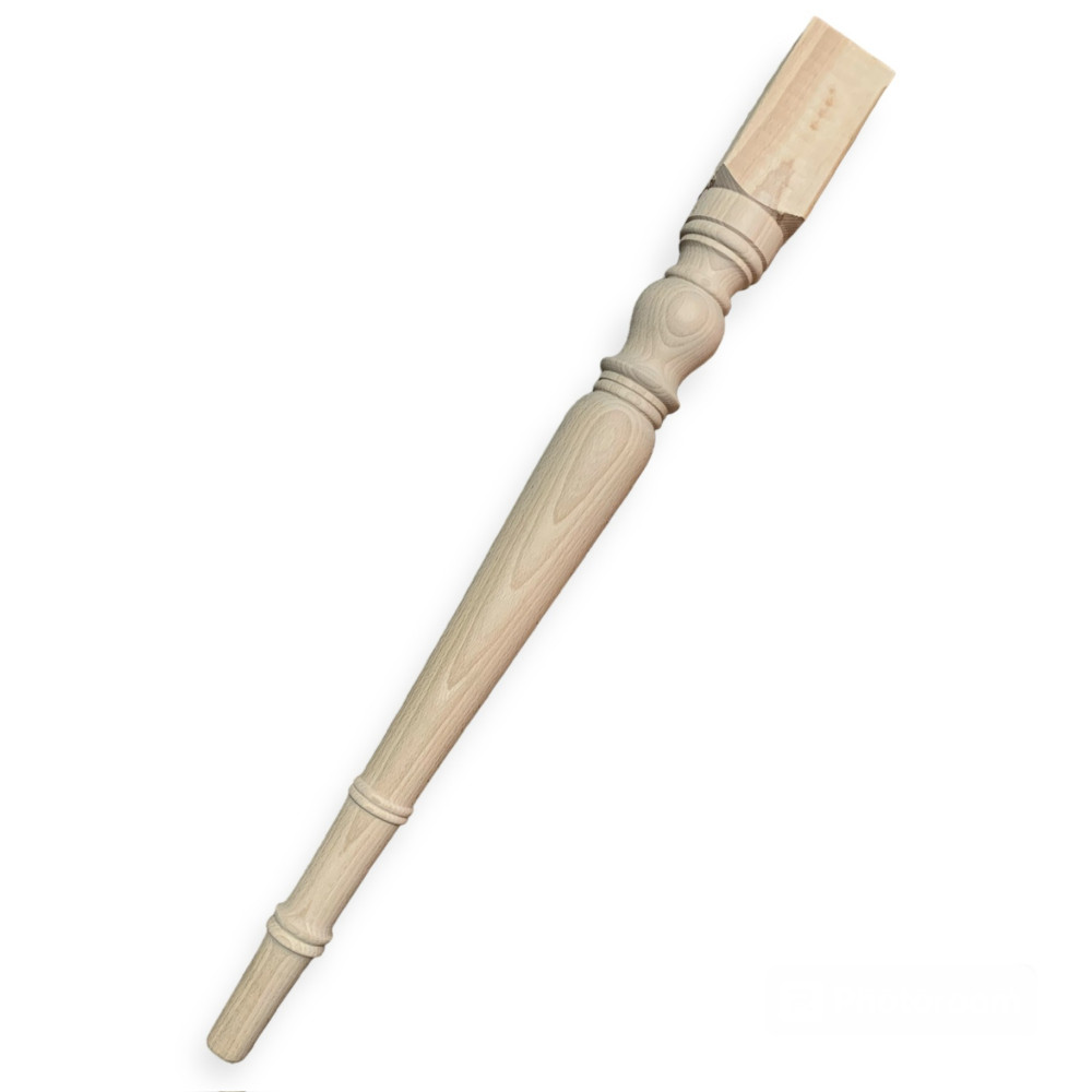 Gamba tornita per tavolo in legno faggio grezzo (kit pz. 4)